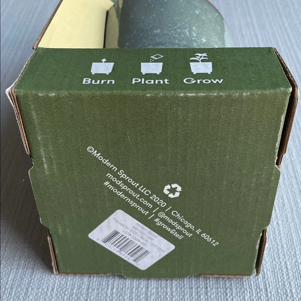Modern sprout glow & grow Candle + grow kit herb garden